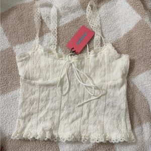 Edikted Cream Lace Camisole
